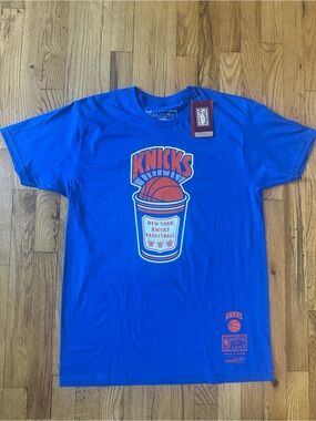 Knicks Mitchell & Ness Royal Blue Graphic Tee